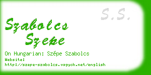 szabolcs szepe business card
